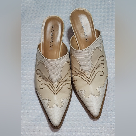 Rampage Shoes - RAMPAGE EUC WOMEN'S SIZE 8.5 RILLEY COWGIRL MULES SLIPON SHOES